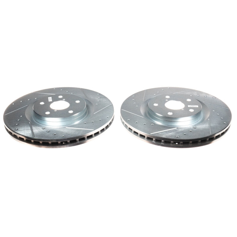 Power Stop 19-21 Subaru Ascent Front Evolution Drilled & Slotted Rotors - Pair-SR1 Performance