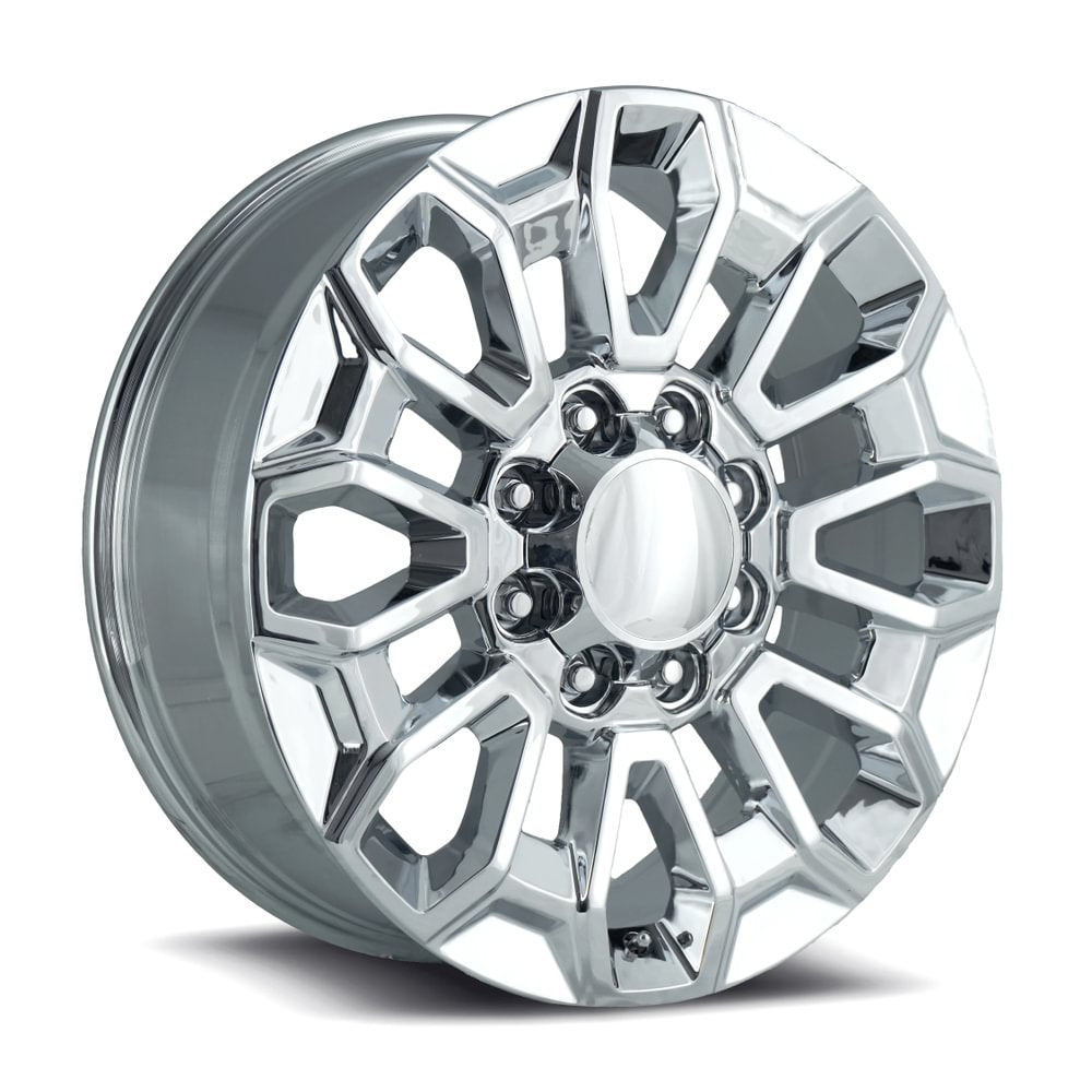 FR277 22X8.5 8X180 +44 HB 124.1 CHEVROLET HIGH COUNTRY 2500 CHROME WITH CAP-SR1 Performance