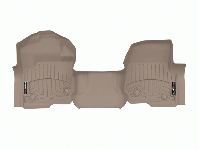 WeatherTech DigitalFit FloorLiner for 2023 Ford F-250 and F-350 Super Duty — Tan Front Over The Hump