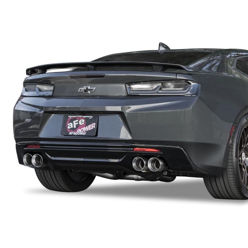 aFe MACHForce XP 3in 304 SS Axle-Back Dual Exhaust (NPP) w/ Polished Tips 16-17 Camaro SS V8-6.2L