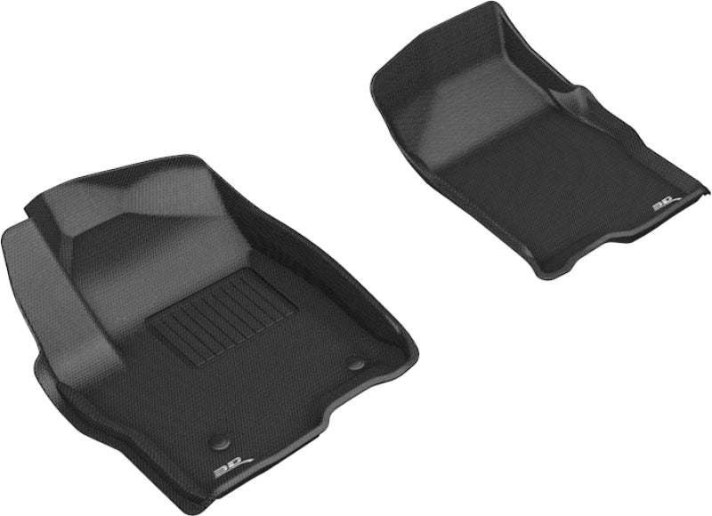3D MAXpider 2019-2020 GMC/Chevrolet Sierra 1500/Silverado 1500 Kagu 1st Row Floormat - Black-SR1 Performance