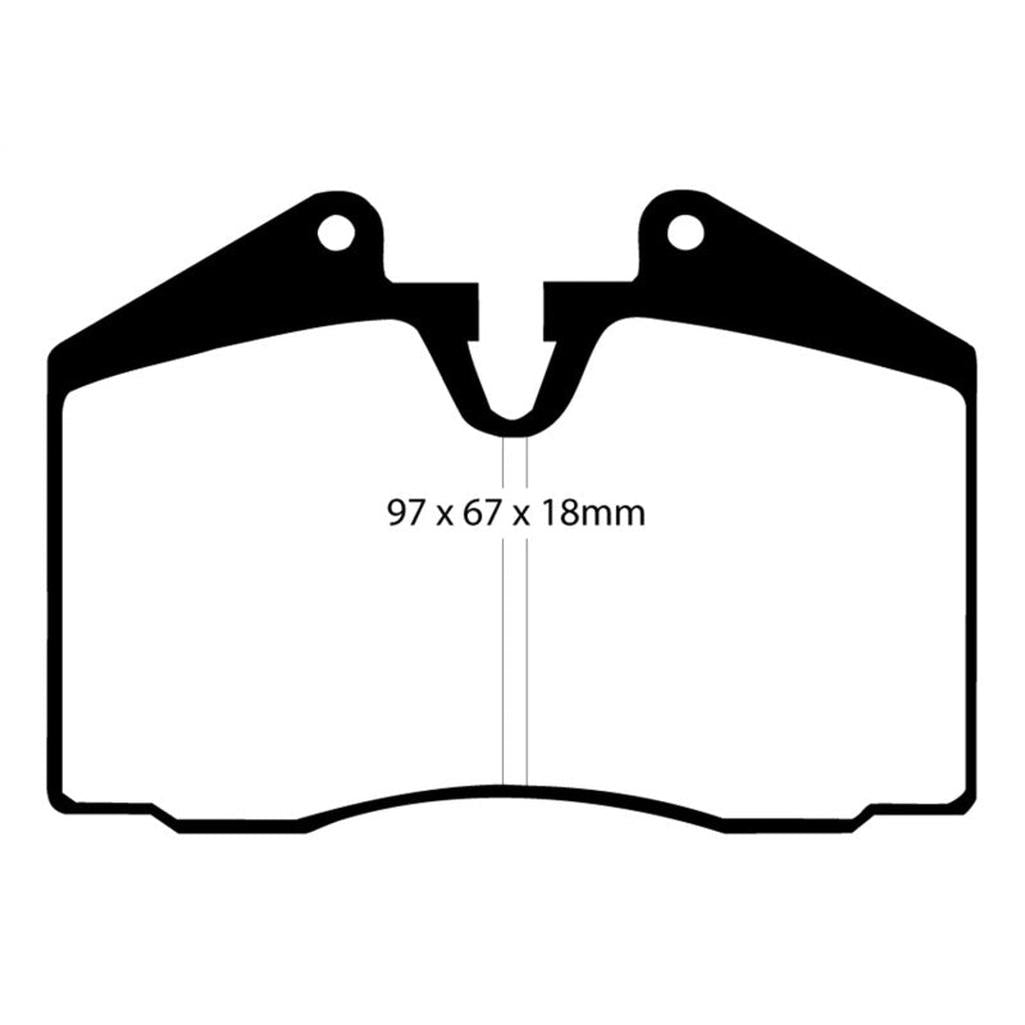 EBC Redstuff Ceramic Low Dust Brake Pads for Porsche 911 and 928 (Part Number DP3612C)