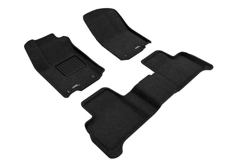 3D Maxpider 16-19 Mercedes GLE-Class Suv/Coupe Amg GLE63 SUV Elegant 1st 2nd Row - Set (Black)-SR1 Performance