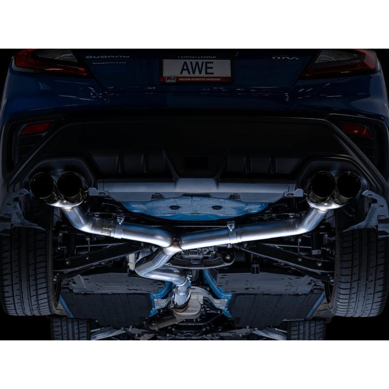 AWE Tuning 2022+ VB Subaru WRX Track Edition Exhaust - Diamond Black Tips