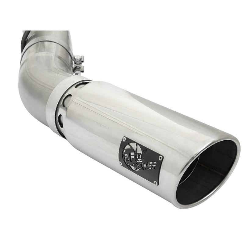 aFe LARGE BORE HD 5in 409-SS DPF-Back Exhaust w/Polished Tip 2017 GM Duramax V8-6.6L (td) L5P