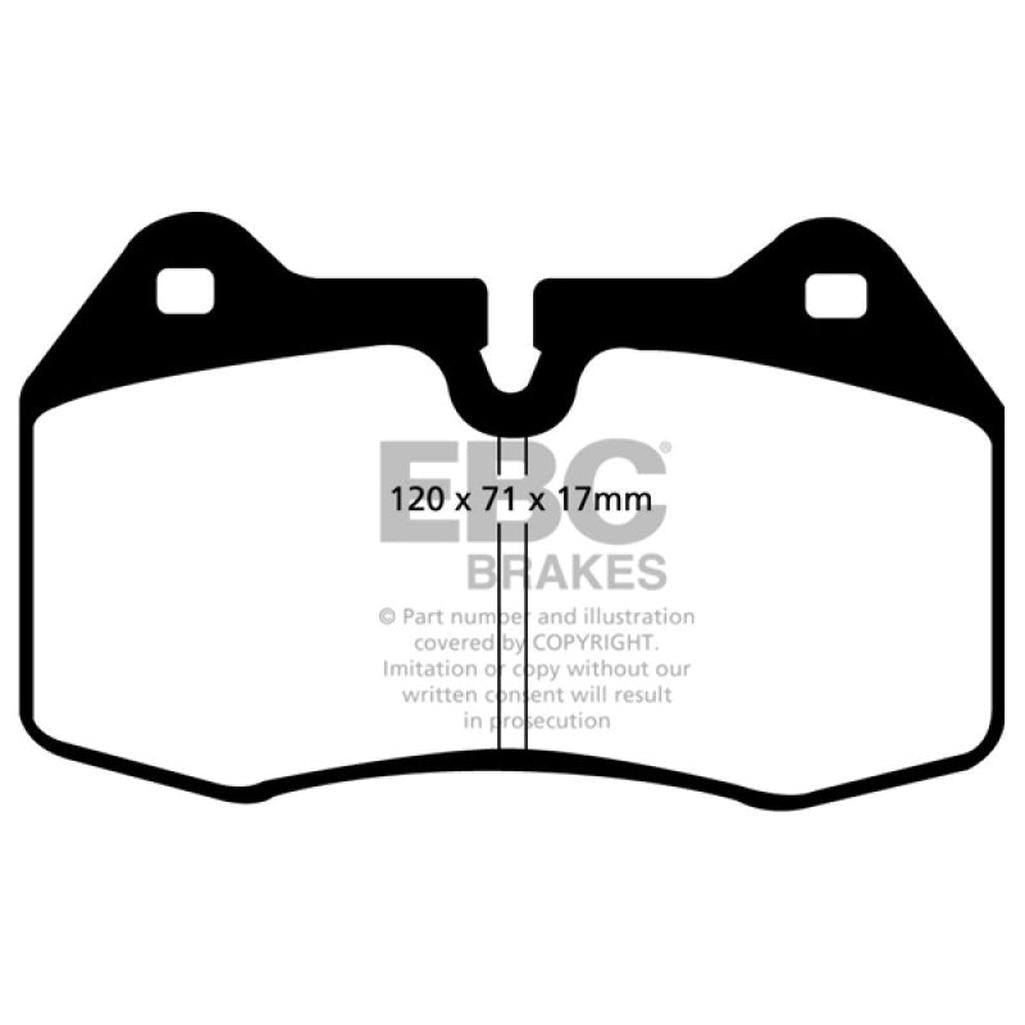EBC Redstuff Ceramic Low Dust Front Brake Pads for BMW 8 Series (1994-1999)