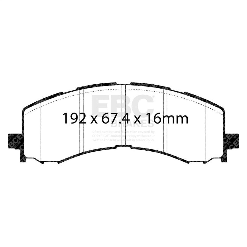 EBC Yellowstuff Front Brake Pads for 2021-2022 Ford F-150 and Bronco Raptor – High-Performance Street and Track Use