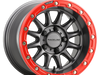 A14GR Alpha Beadlock Raceline Wheel - Gunmetal with Gloss Red