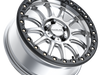 A14SB Alpha Beadlock Raceline Wheel - Hyper Silver with Black