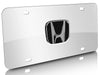 Honda Stainless Steel License Plate with 3D Chrome Logo
