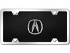 Acura License Plate Black Acrylic with Chrome Frame Kit
