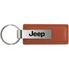Jeep Key Chain - Brown Leather