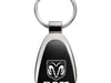 Dodge RAM Tear Drop Metal Key Ring Keychain - Black