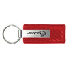 Dodge SRT Hellcat Leather Key Chain - Red Carbon Fiber