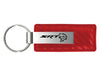 Dodge SRT Hellcat Leather Key Chain - Red Carbon Fiber