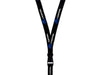 Mopar Lanyard Neck Strap Keychain - Black with White/Blue