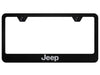 Jeep License Plate Frame - Black Stainless Steel with Laser Etched Logo