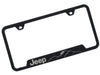 Jeep Mountain Laser Etched License Plate Frame - Rugged Black
