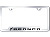 Ford Bronco Cut Out License Plate Frame - Chrome with Laser Etched Logo