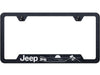 Jeep Cut Out License Plate Frame - Rugged Black with Laser Etched Beach Logo