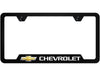 Chevrolet Notched License Plate Frame - Black Polycarbonate with UV Print Logo