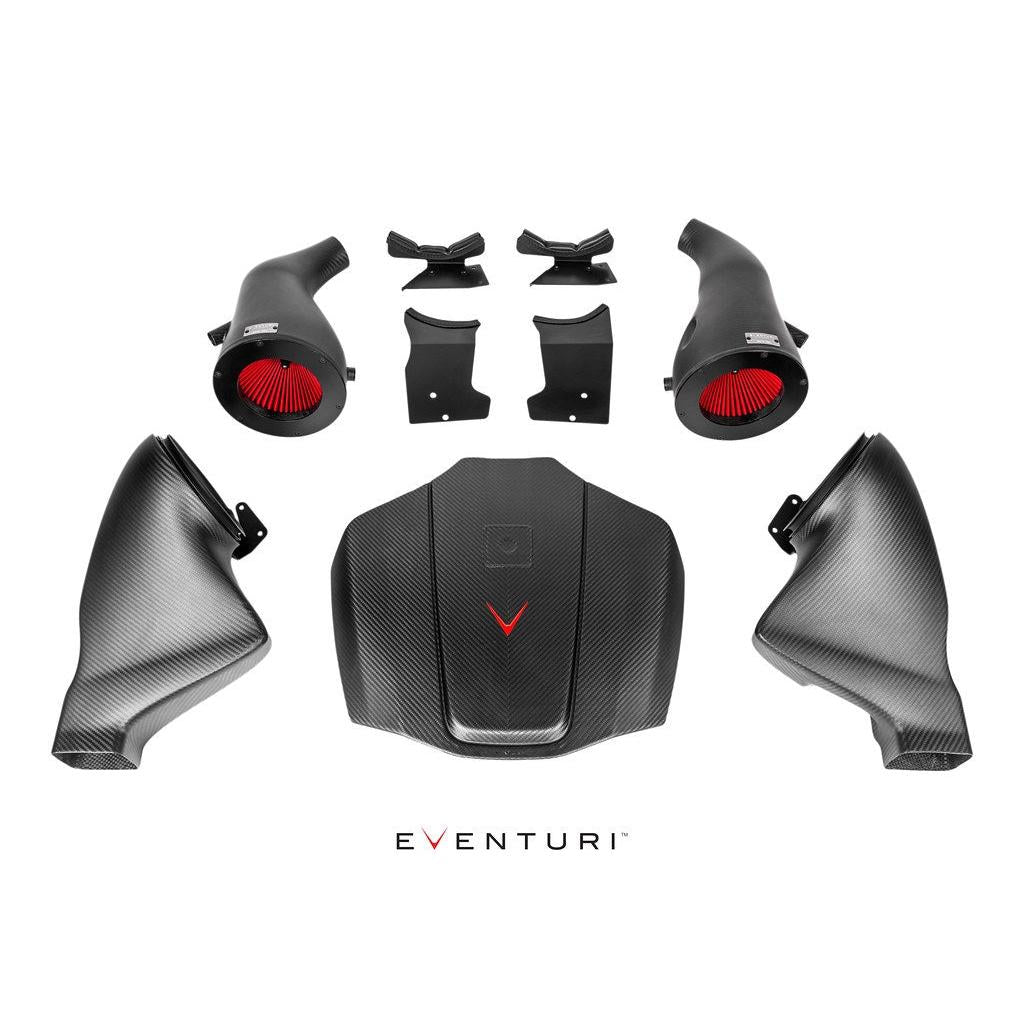 Eventuri Mercedes C190 R190 AMG GT 2DR GT / GTS / GTR Black Carbon Intake + Engine Cover - Matte-SR1 Performance