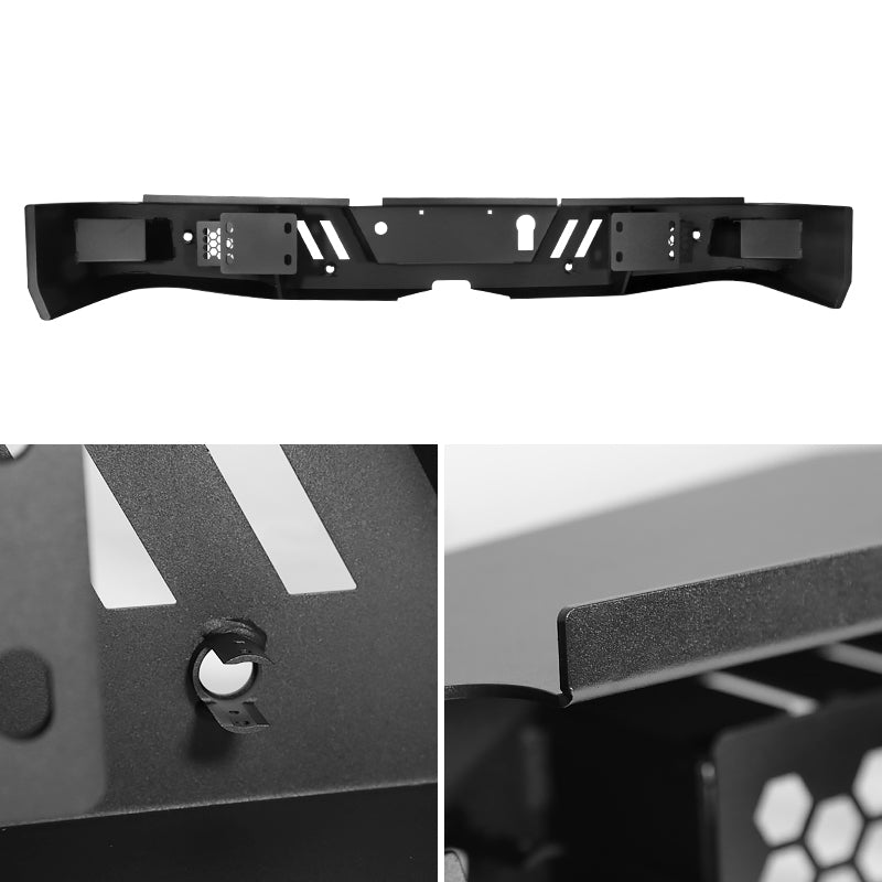 2010-2024 Dodge RAM 2500/3500 Black Heavy Duty Steel Rear Step Bumper