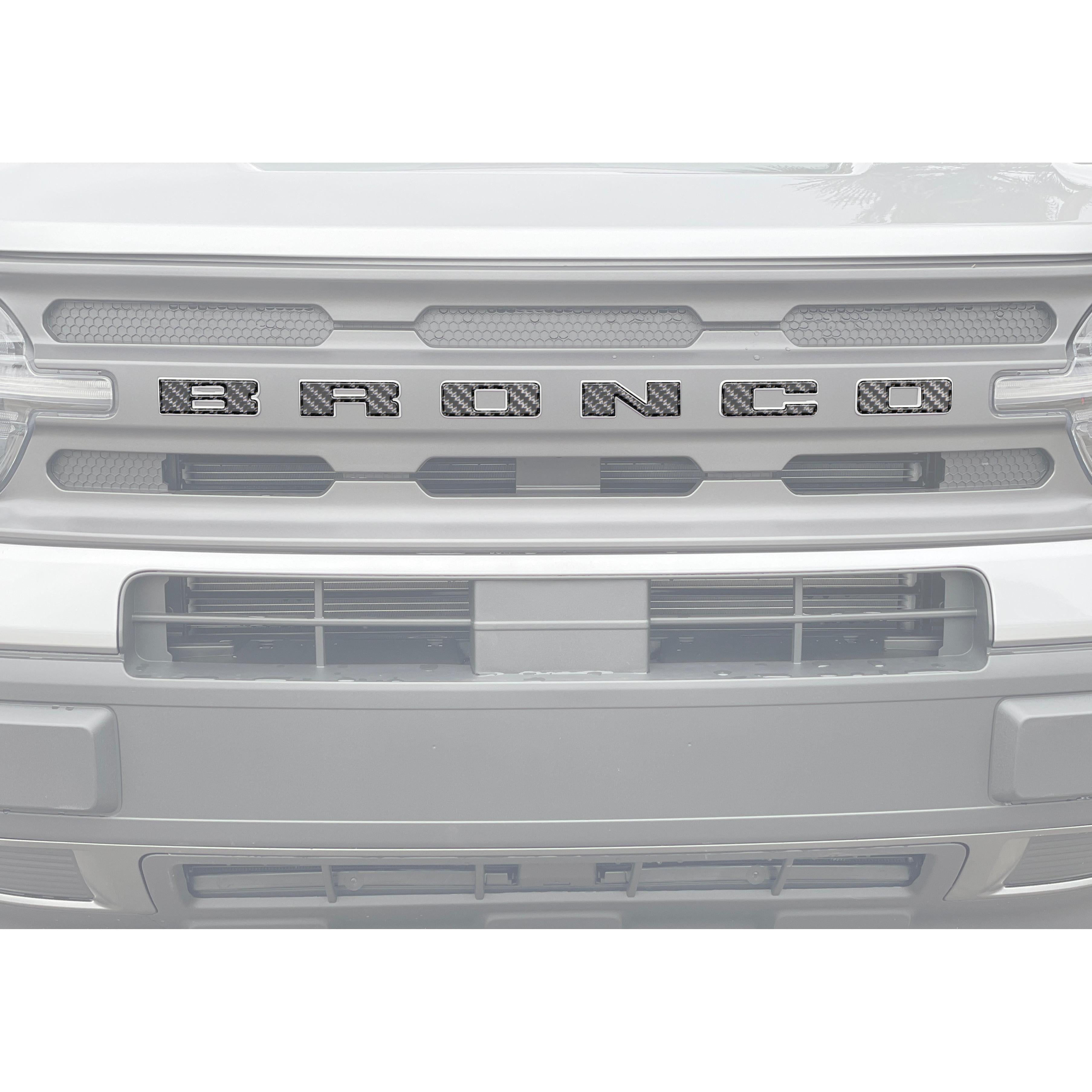 Front Grille Letters Overlays Fits 2021-2026 Ford Bronco Sport