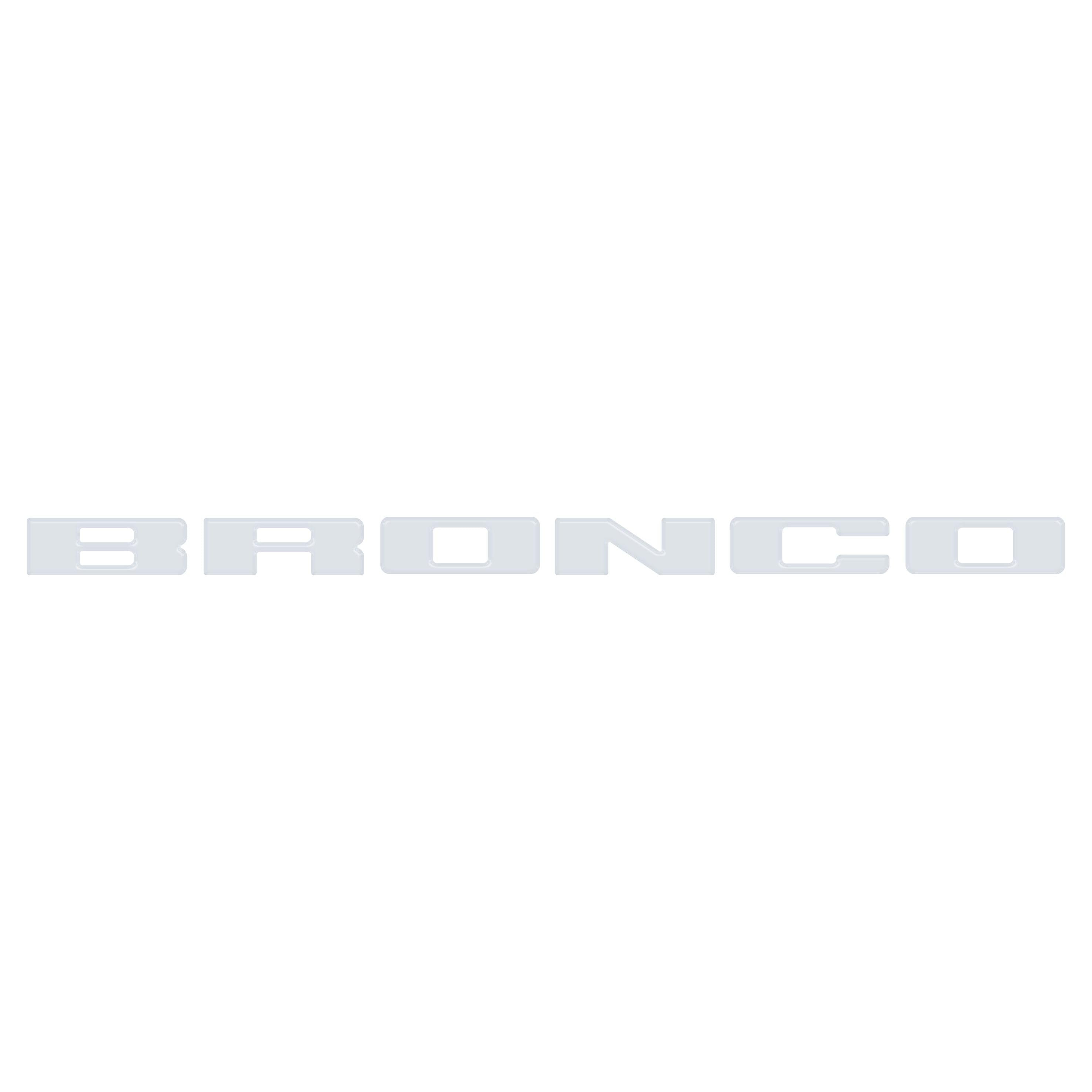 Front Grille Letters Overlays Fits 2021-2026 Ford Bronco Sport
