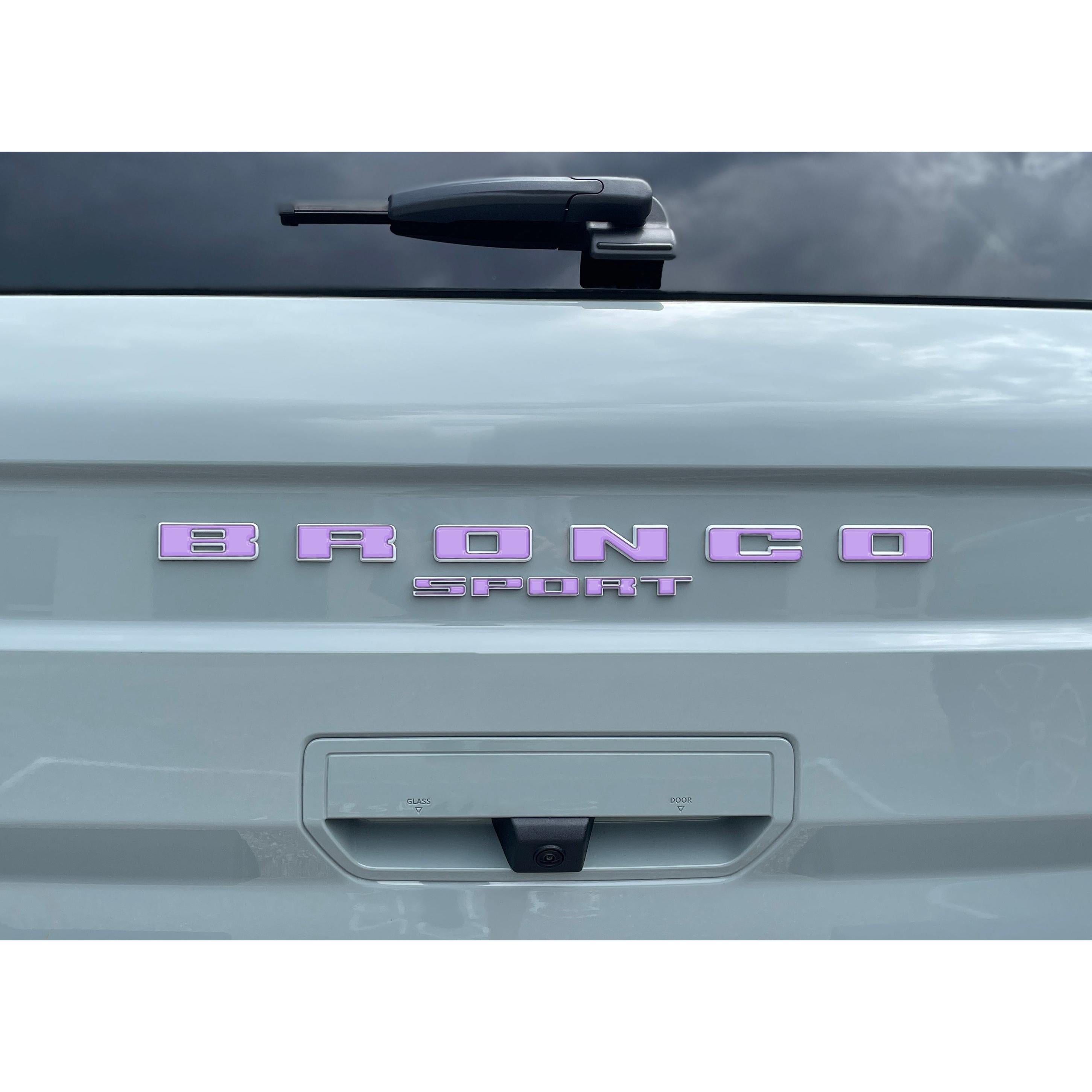 Rear Liftgate Letter Overlays Fits 2021-2026 Ford Bronco Sport