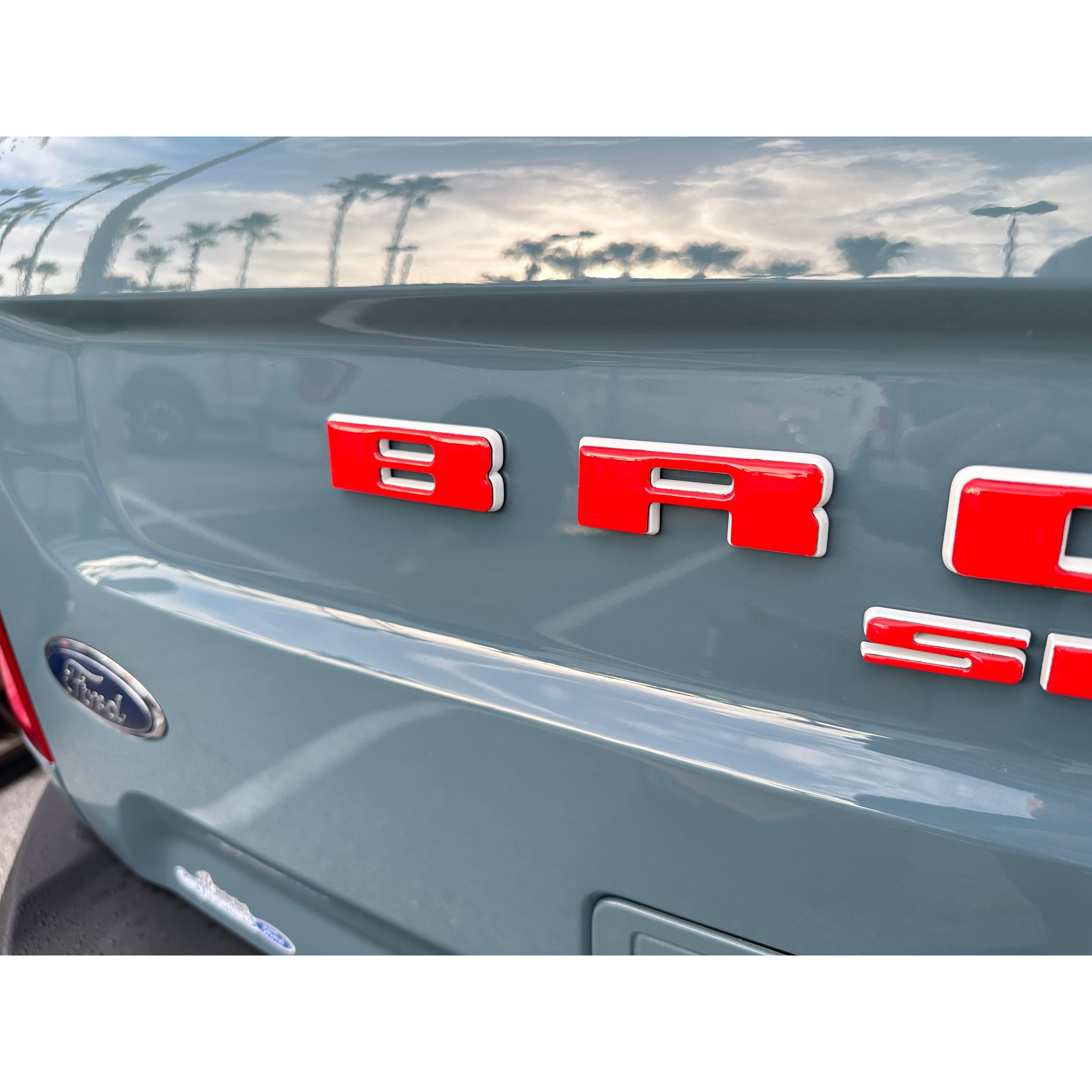 Rear Liftgate Letter Overlays Fits 2021-2026 Ford Bronco Sport