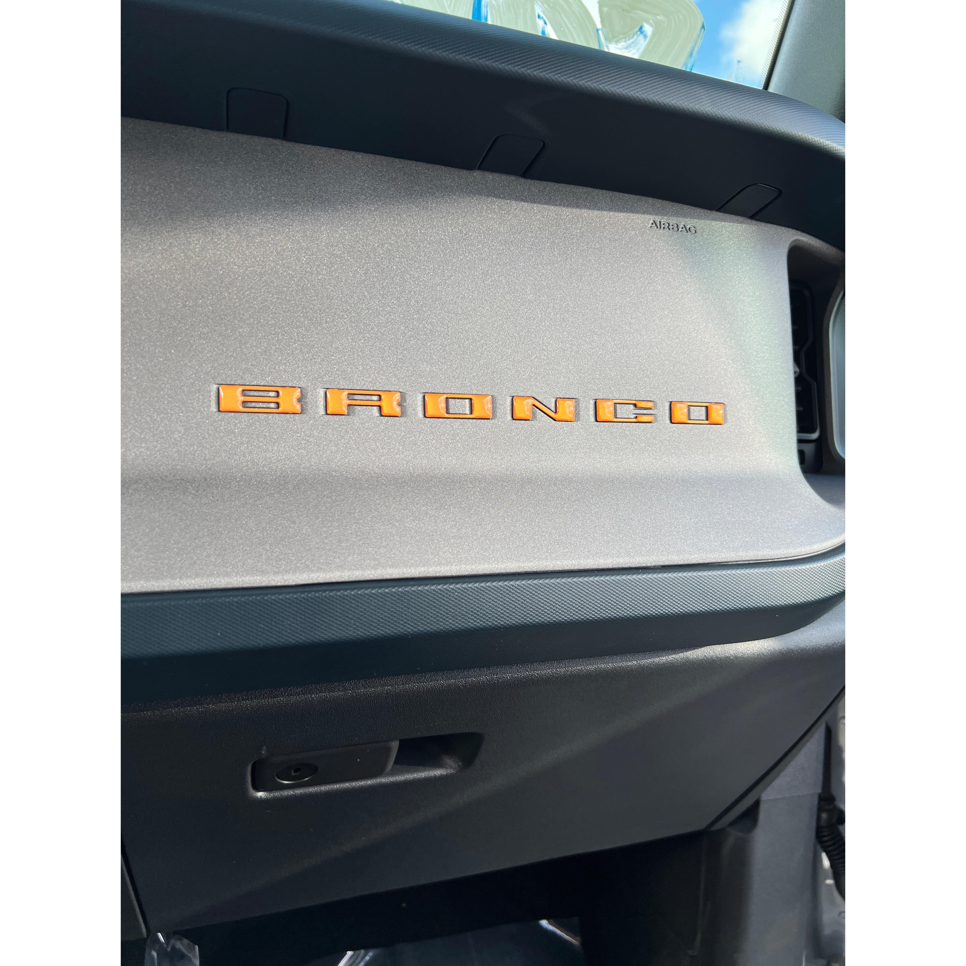 Glove Box Letters Inserts Fits 2021-2026 Ford Bronco
