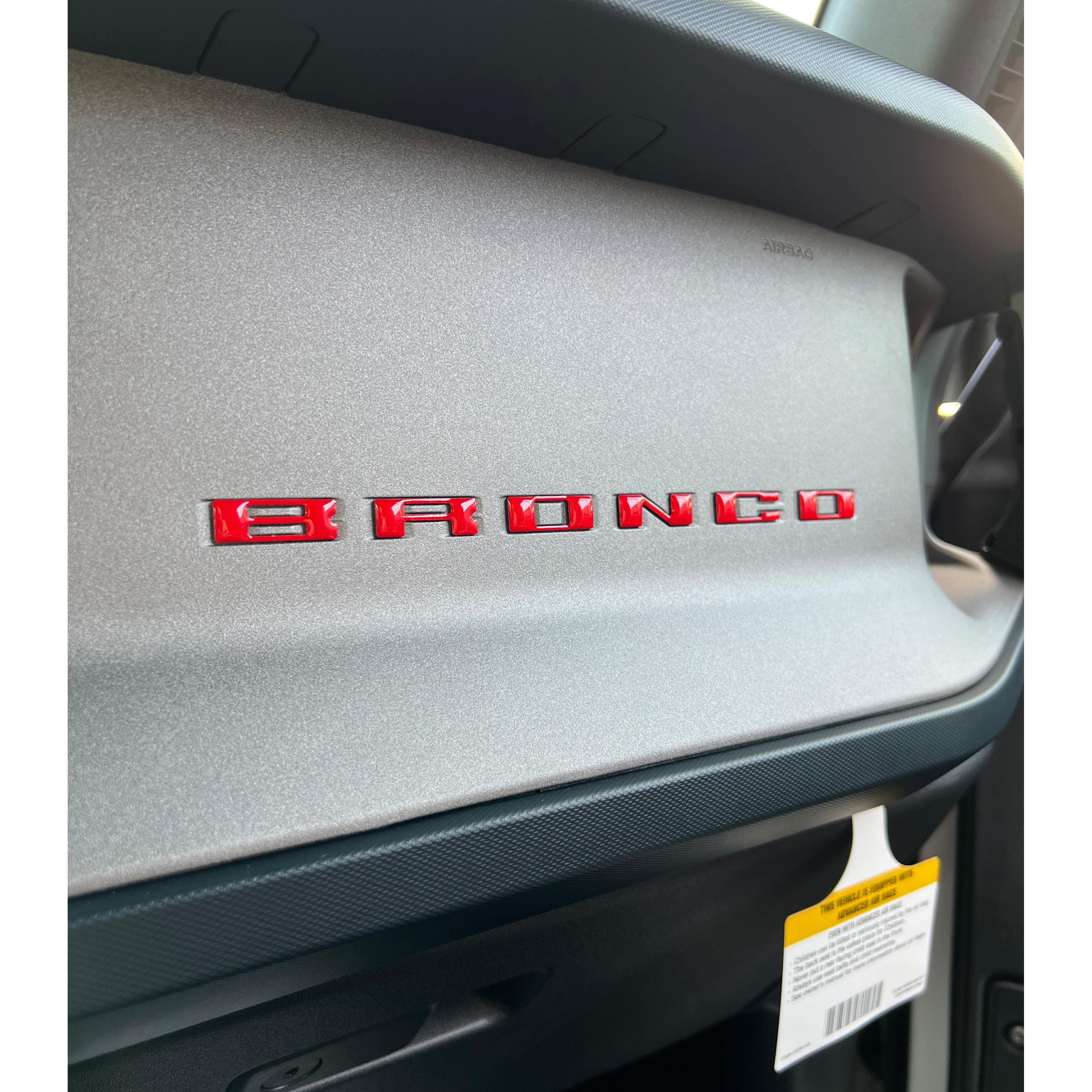 Glove Box Letters Inserts Fits 2021-2026 Ford Bronco