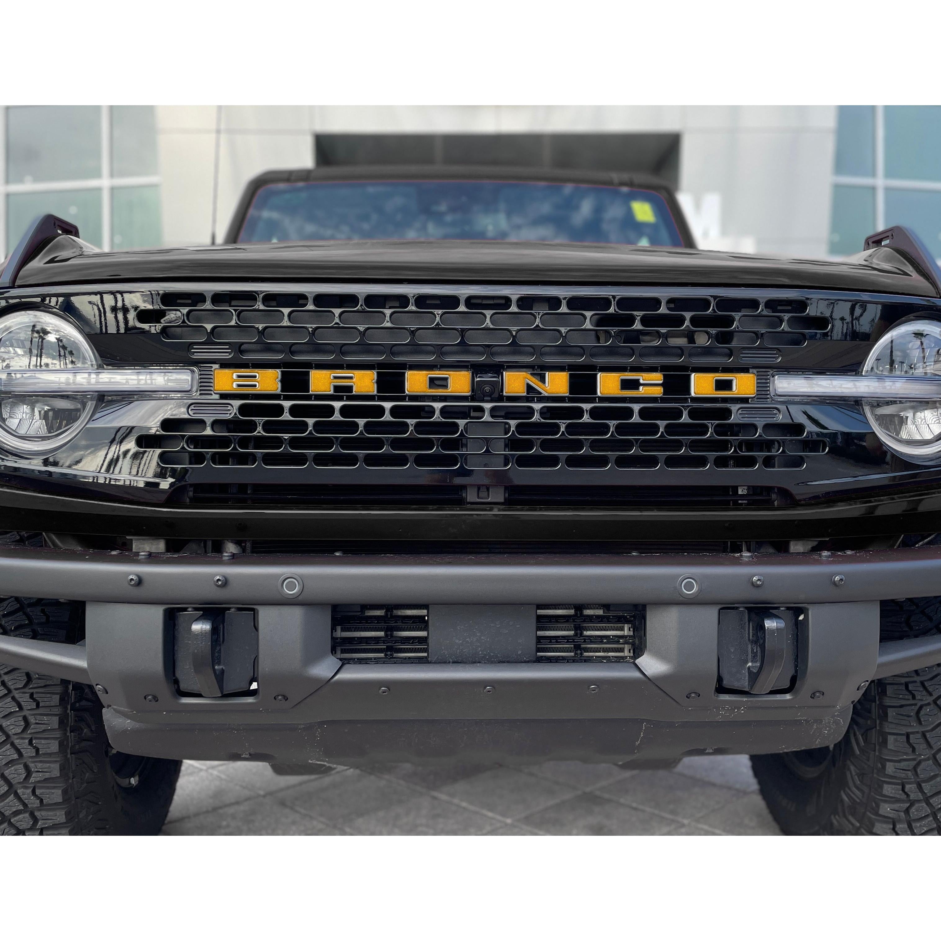 Front Grille Letter Overlays Fits 2021-2026 Ford Bronco