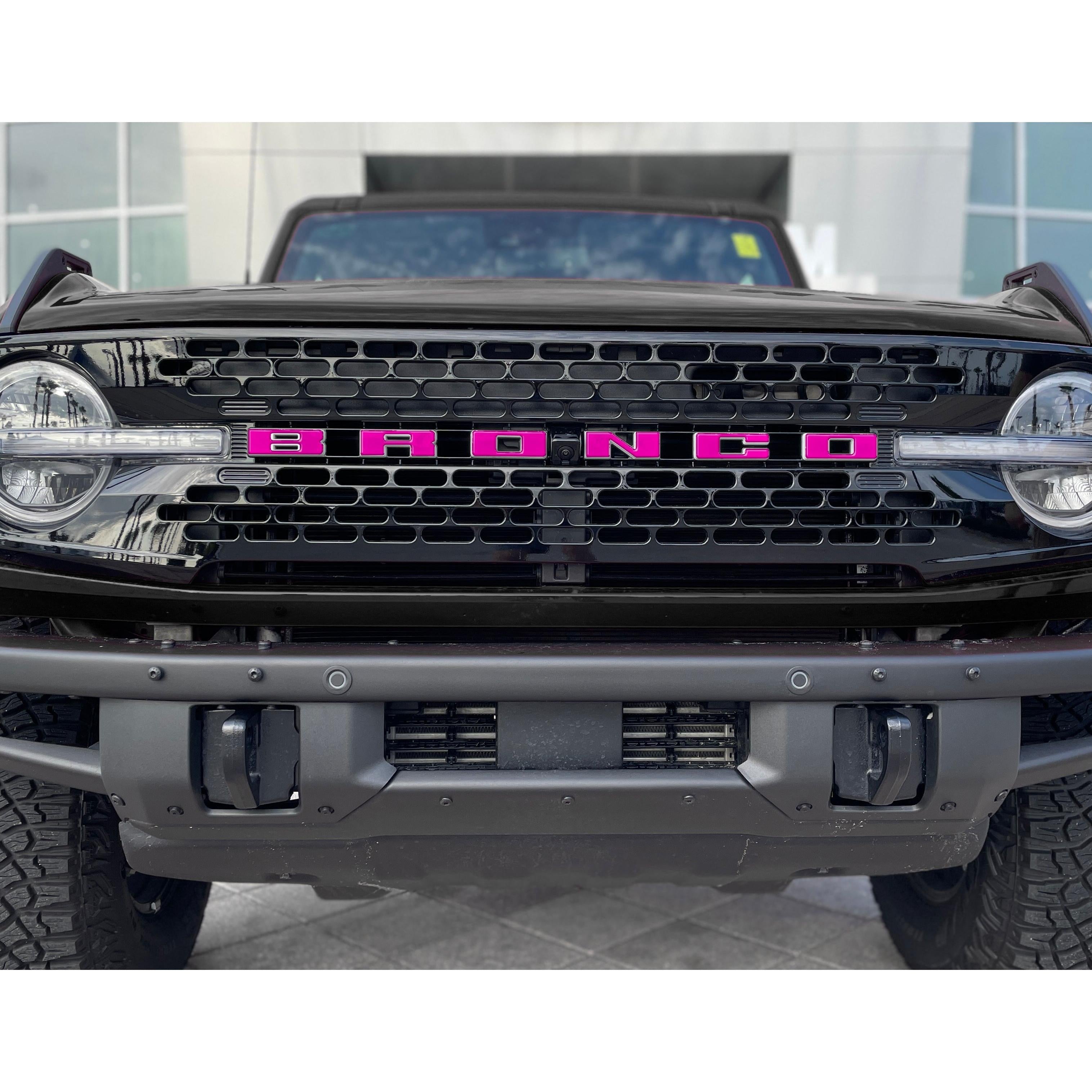 Front Grille Letter Overlays Fits 2021-2026 Ford Bronco
