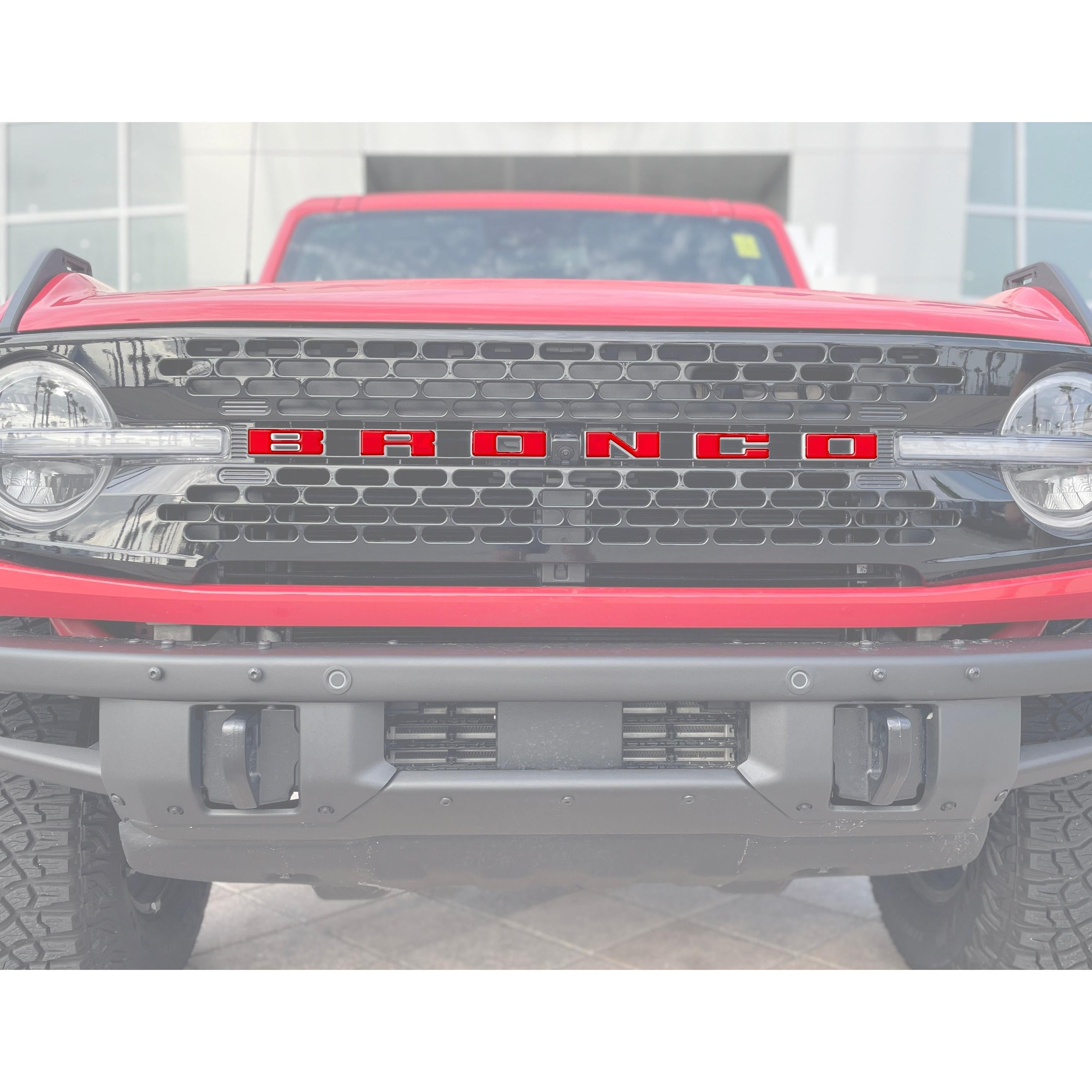 Front Grille Letter Overlays Fits 2021-2026 Ford Bronco