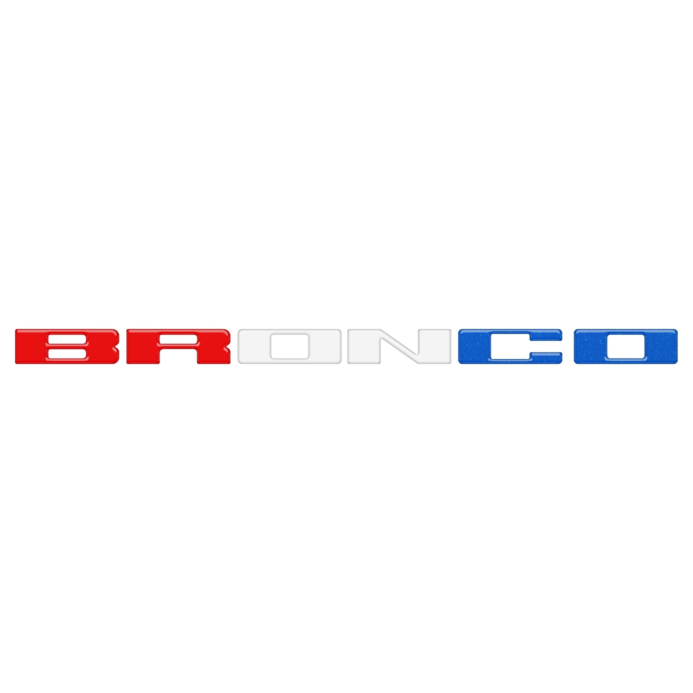Front Grille Letter Overlays Fits 2021-2026 Ford Bronco