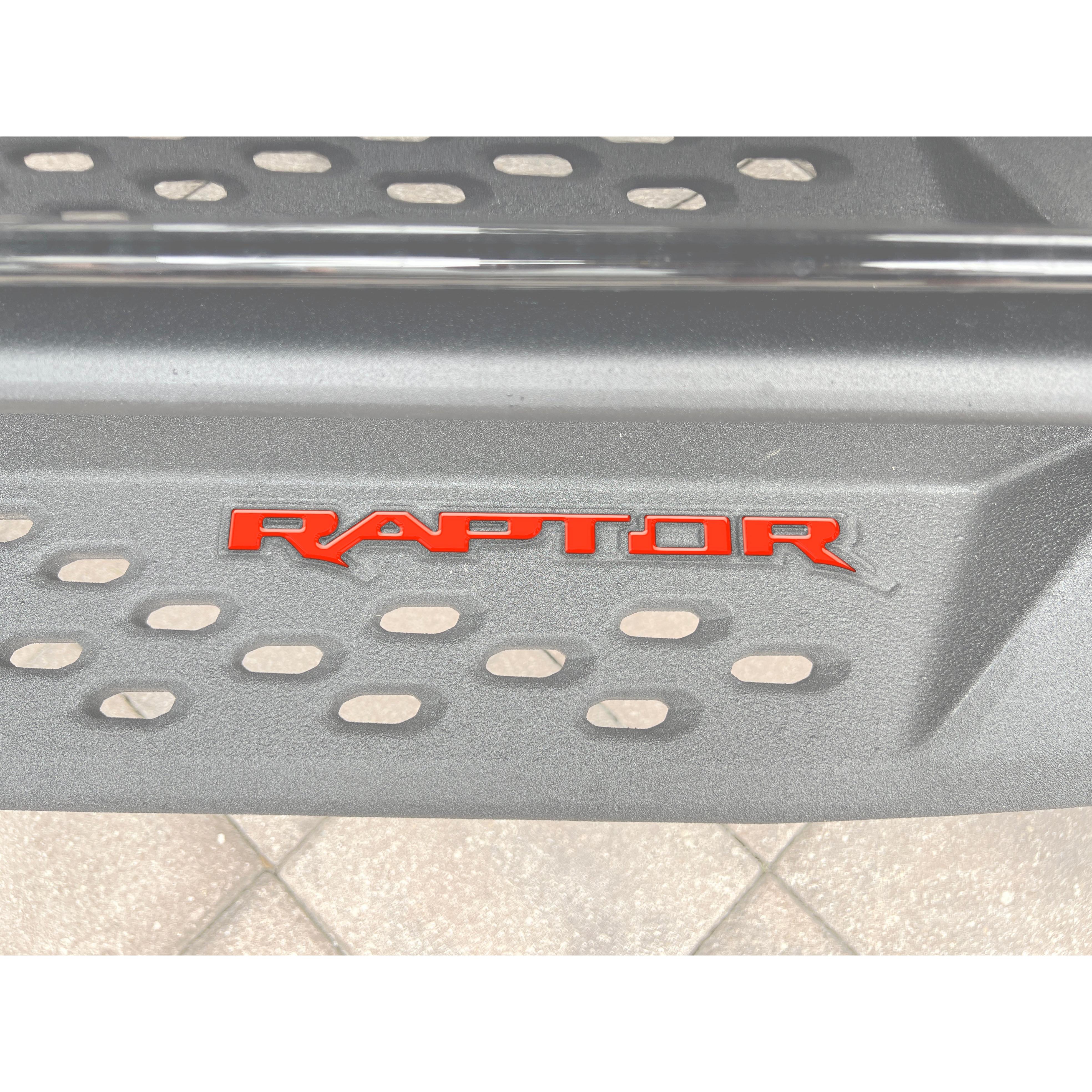 Raptor Running Board Letter Overlays Fits 2022-2026 Ford Bronco Raptor