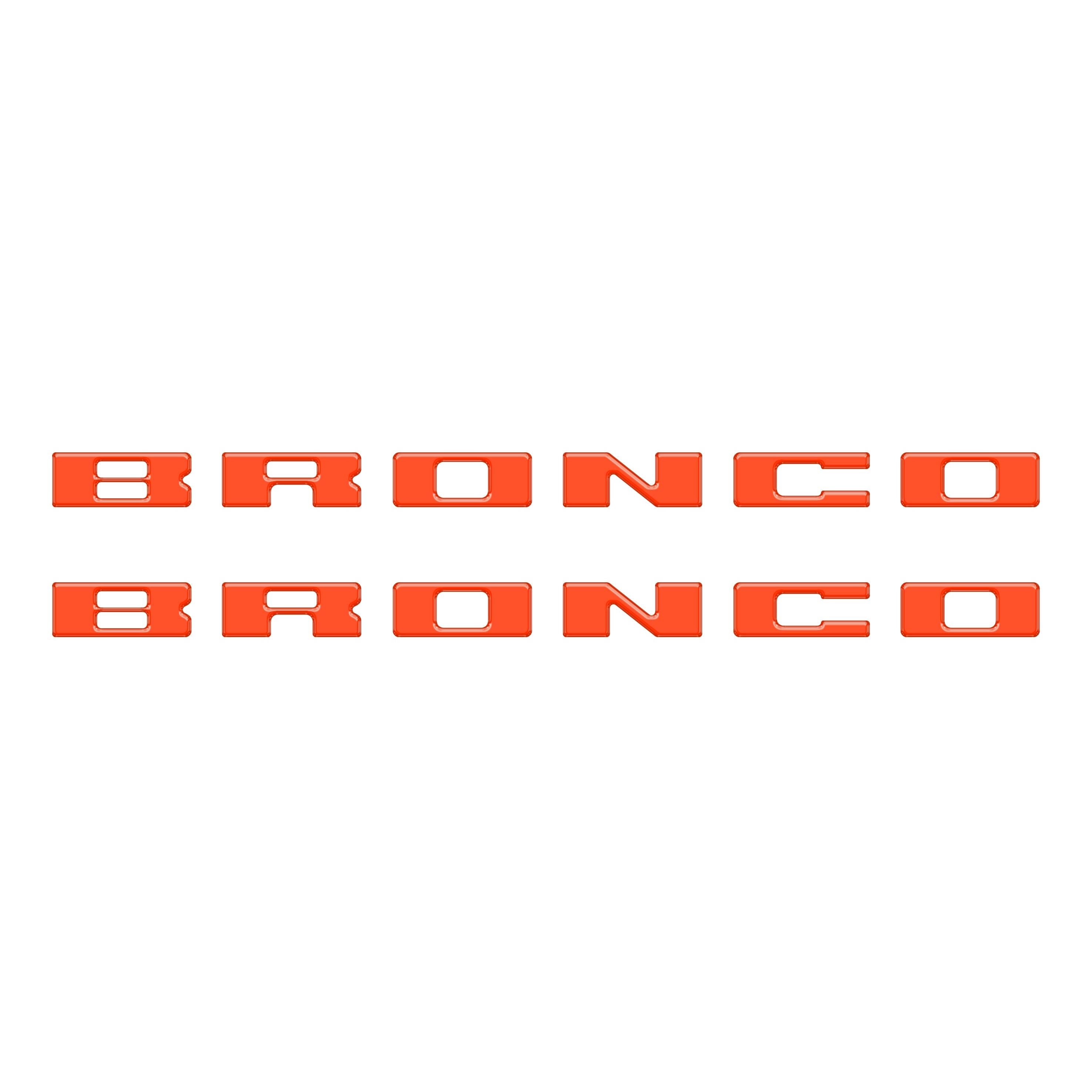 Bronco Running Board Letter Inserts/Overlays Fits 2021-2026 Ford Bronco