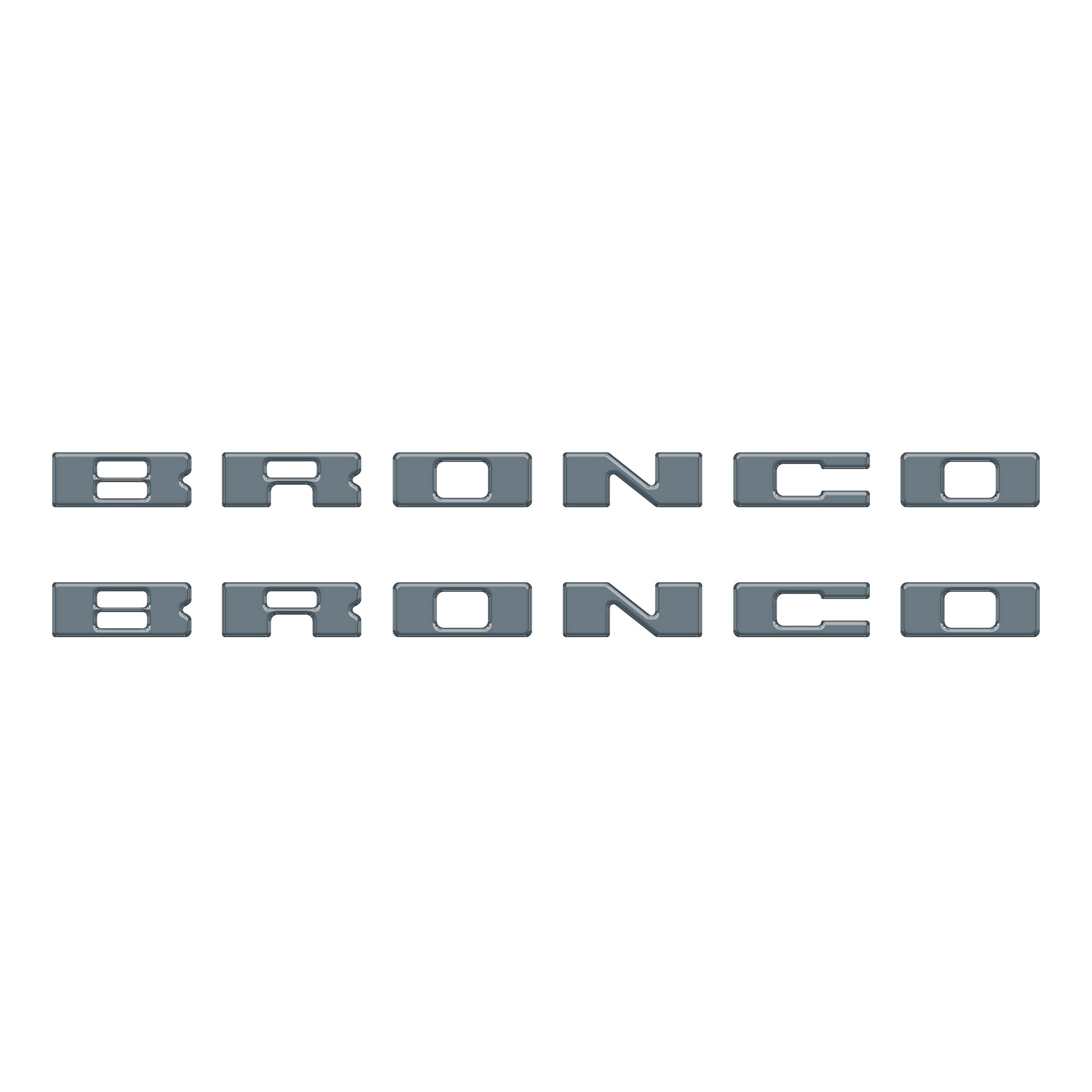 Bronco Running Board Letter Inserts/Overlays Fits 2021-2026 Ford Bronco