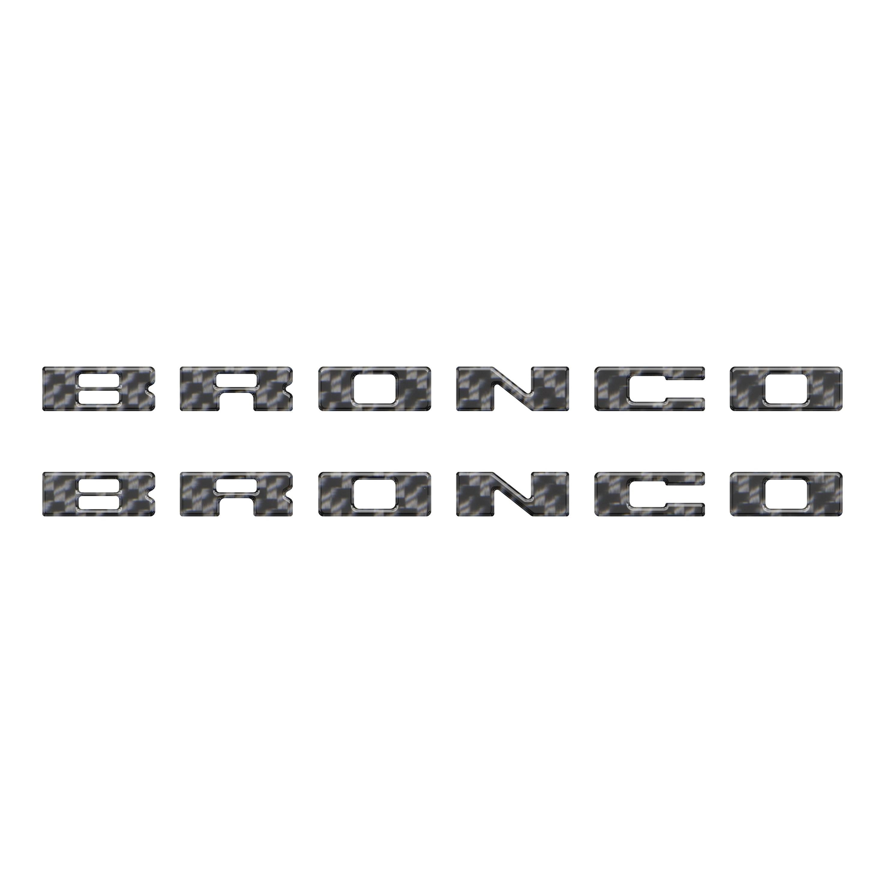 Bronco Running Board Letter Inserts/Overlays Fits 2021-2026 Ford Bronco