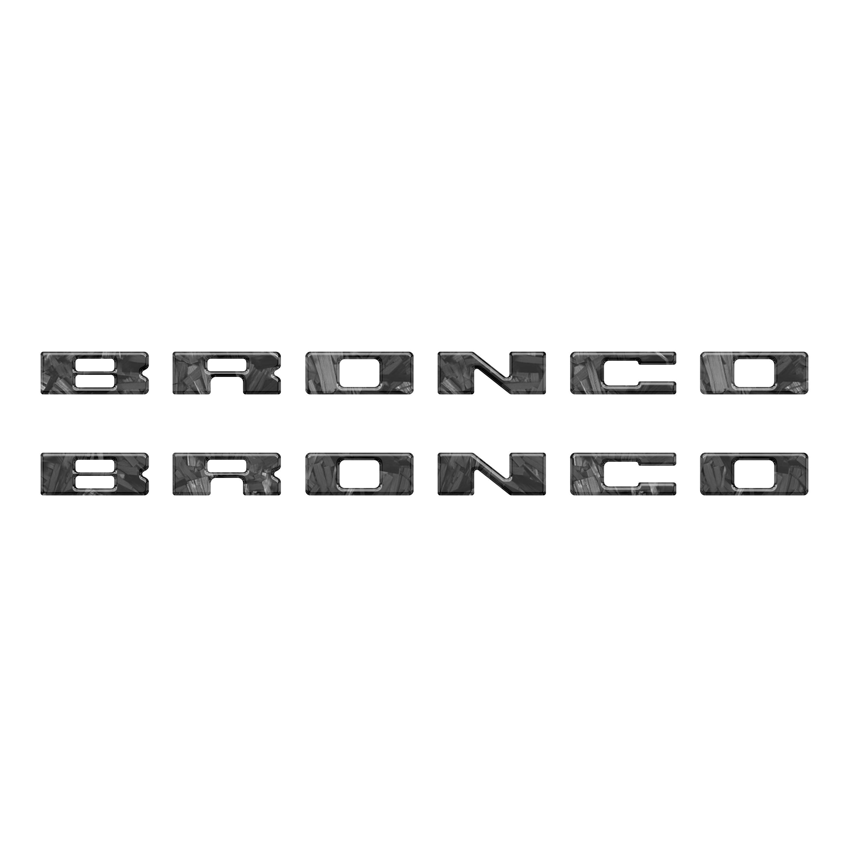 Bronco Running Board Letter Inserts/Overlays Fits 2021-2026 Ford Bronco