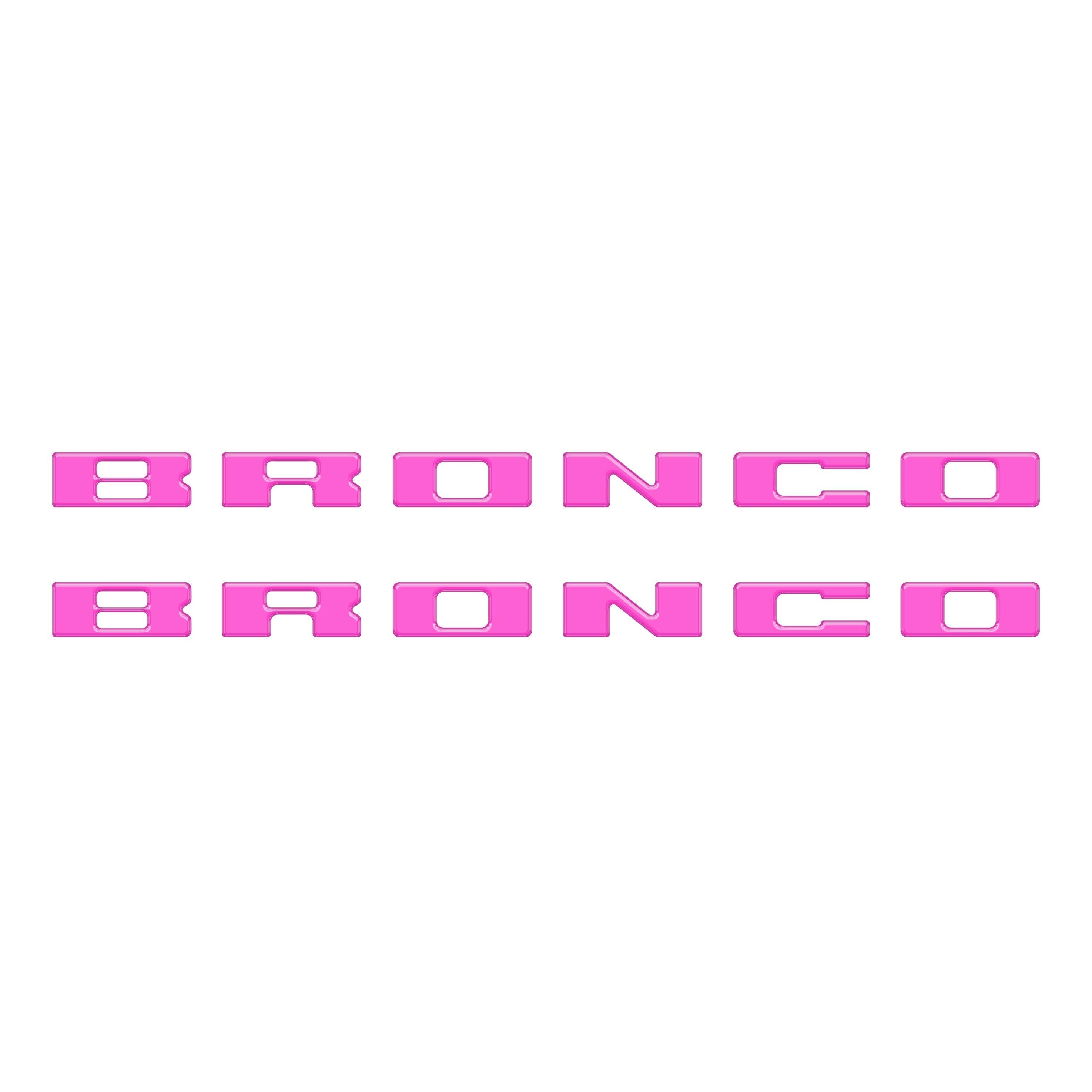 Bronco Running Board Letter Inserts/Overlays Fits 2021-2026 Ford Bronco