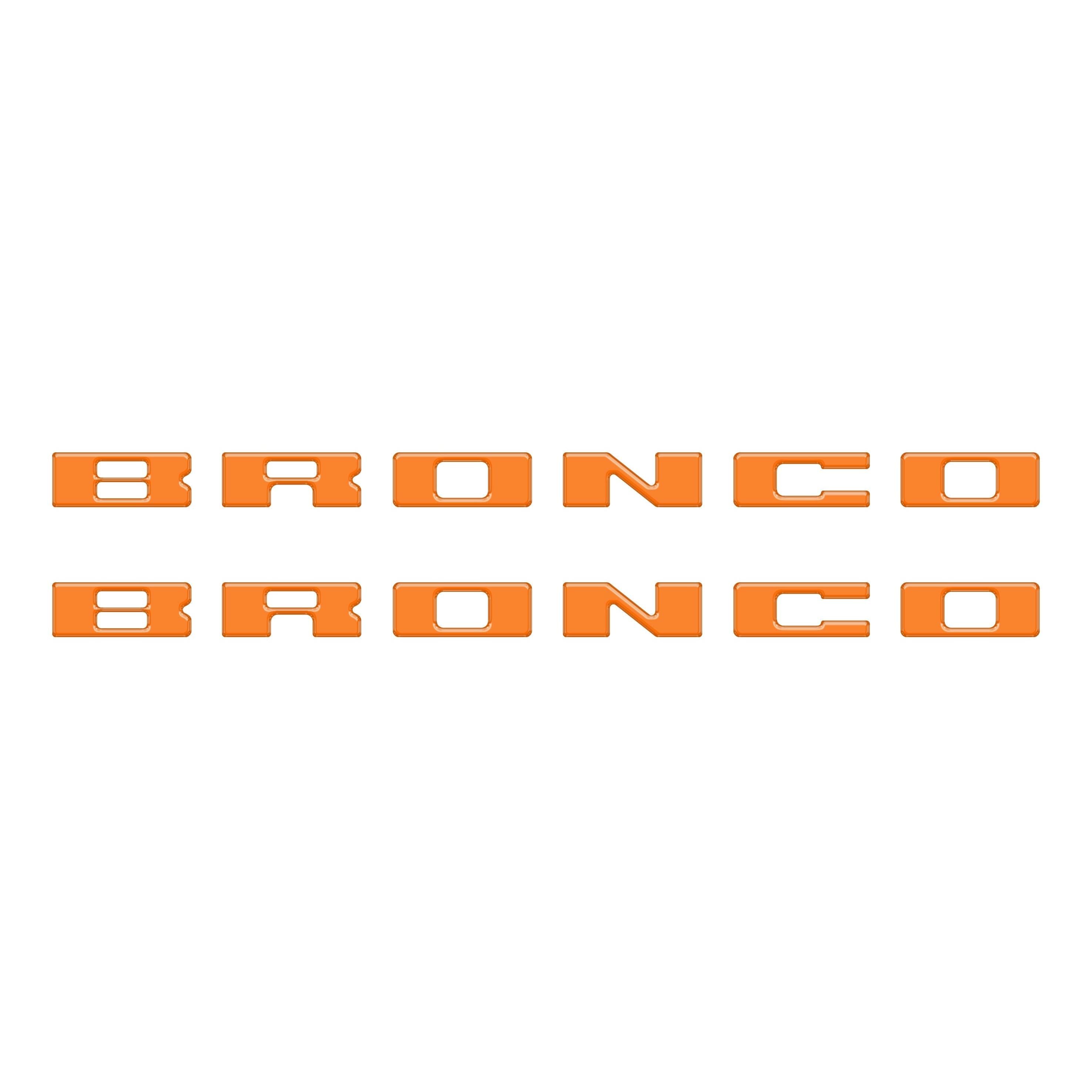 Bronco Running Board Letter Inserts/Overlays Fits 2021-2026 Ford Bronco