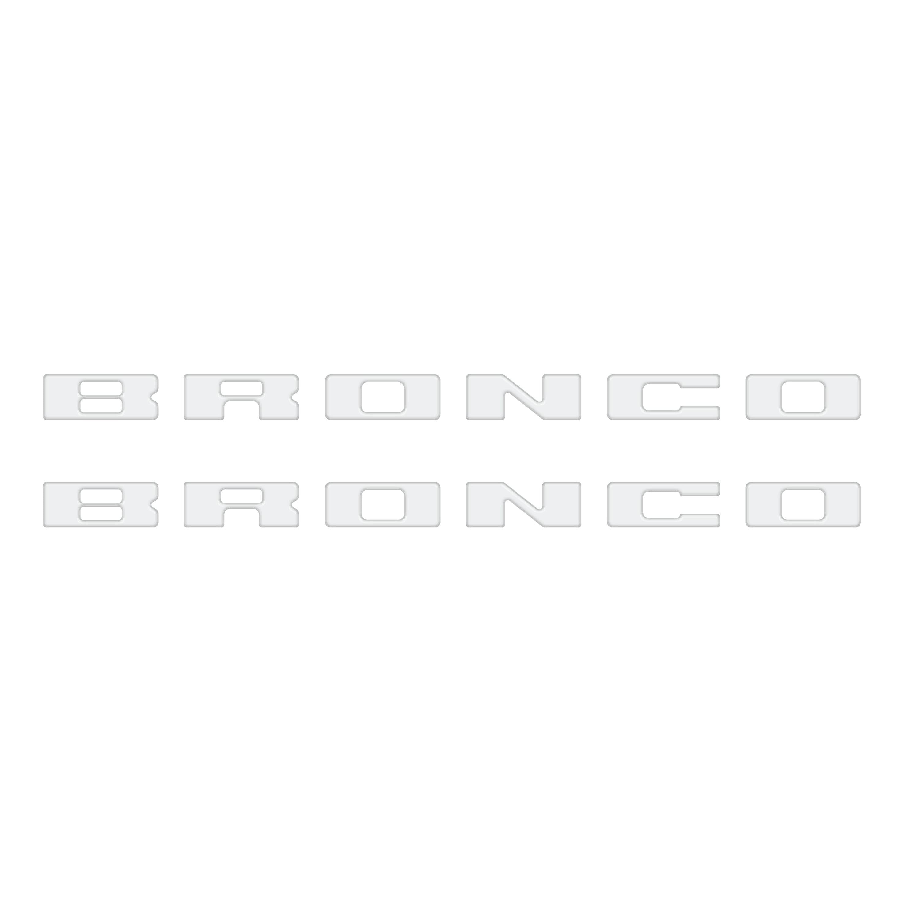 Bronco Running Board Letter Inserts/Overlays Fits 2021-2026 Ford Bronco
