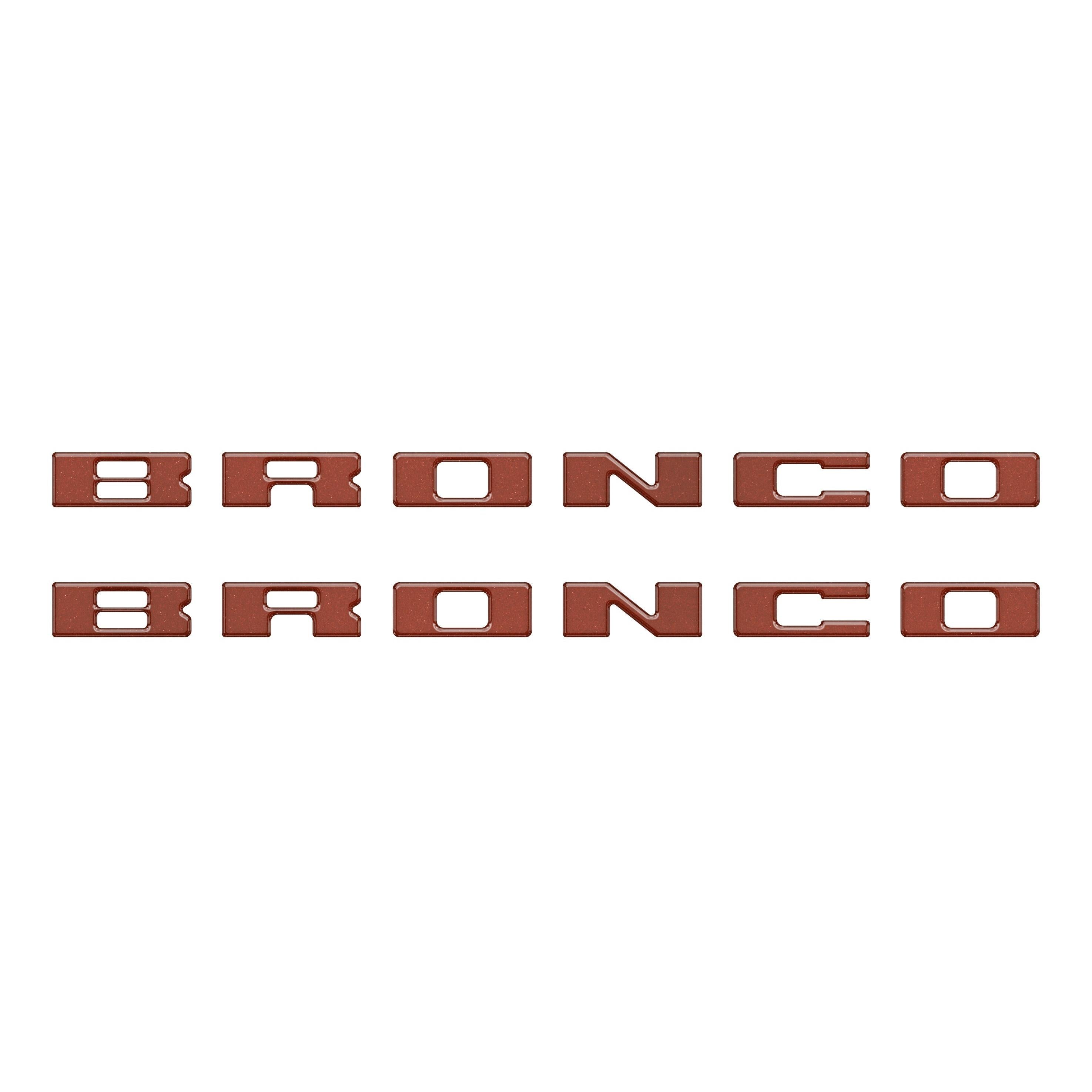 Bronco Running Board Letter Inserts/Overlays Fits 2021-2026 Ford Bronco