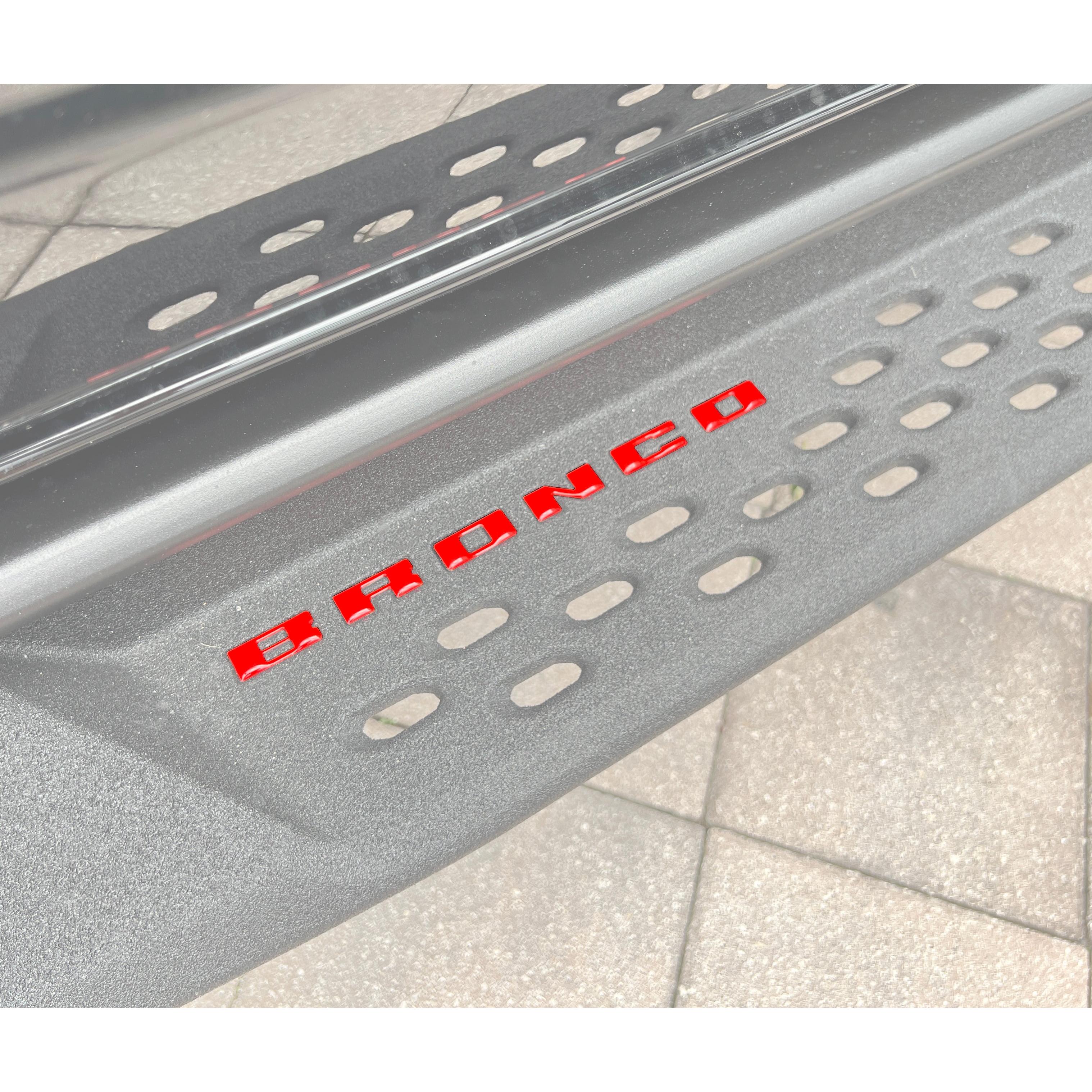 Bronco Running Board Letter Inserts/Overlays Fits 2021-2026 Ford Bronco
