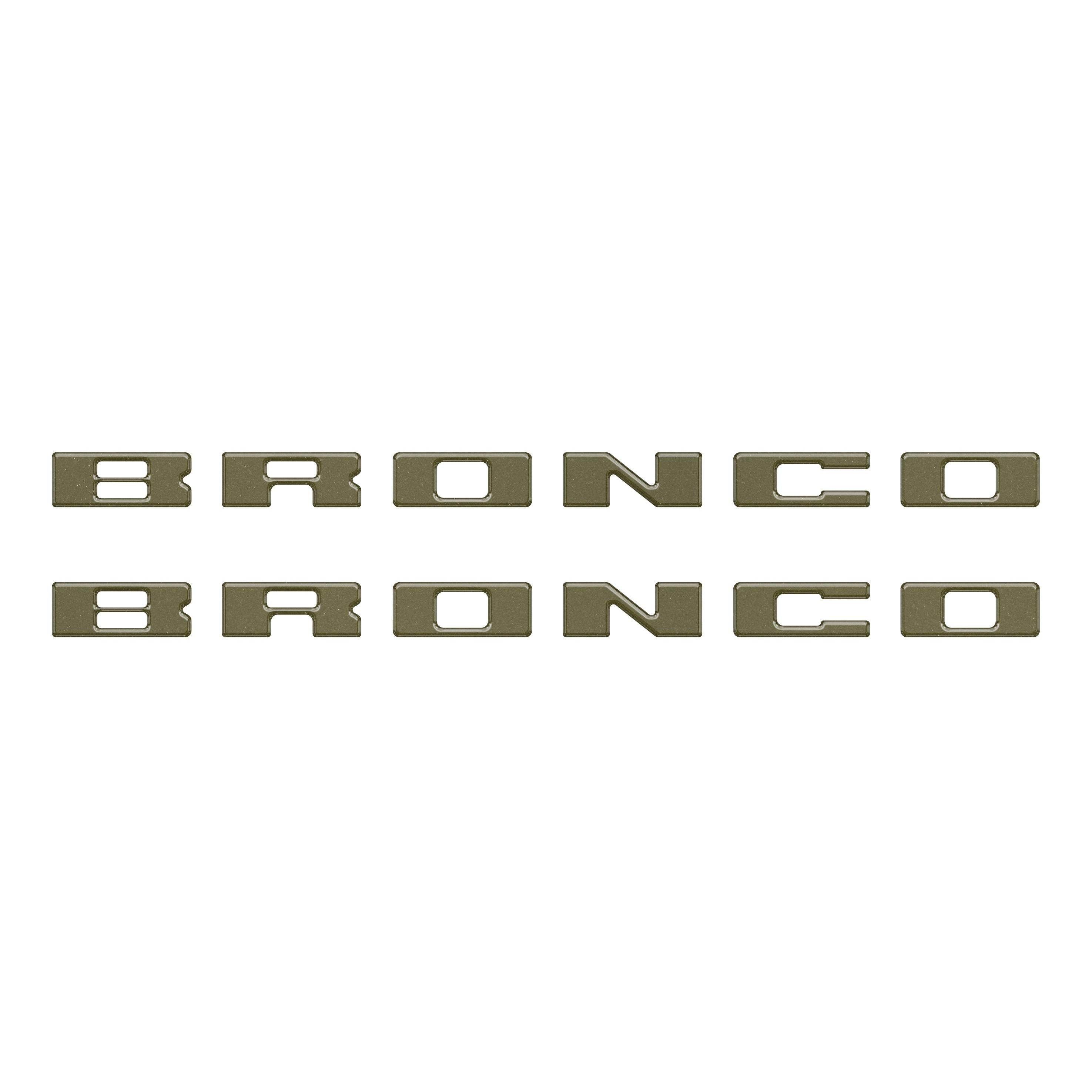 Bronco Running Board Letter Inserts/Overlays Fits 2021-2026 Ford Bronco