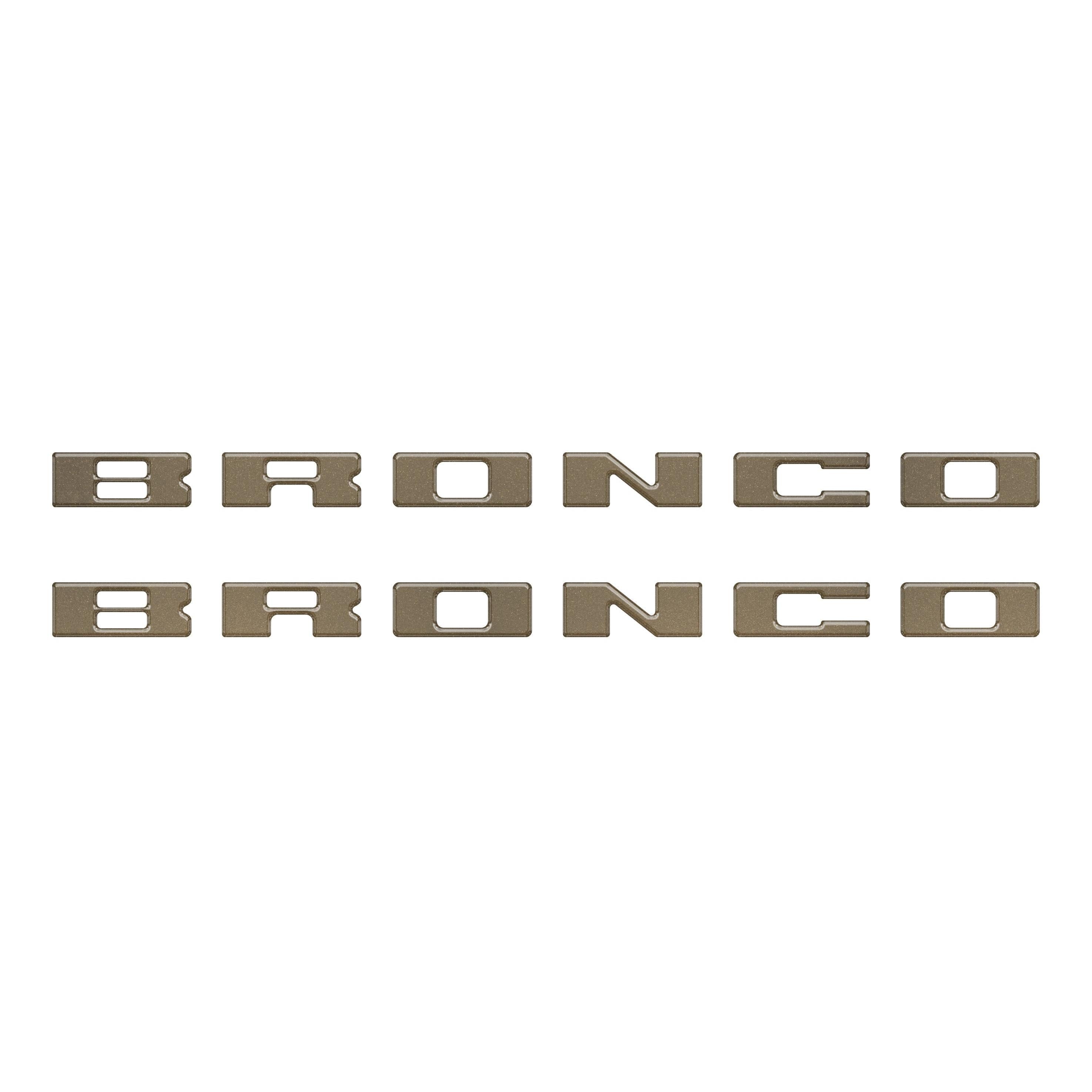 Bronco Running Board Letter Inserts/Overlays Fits 2021-2026 Ford Bronco