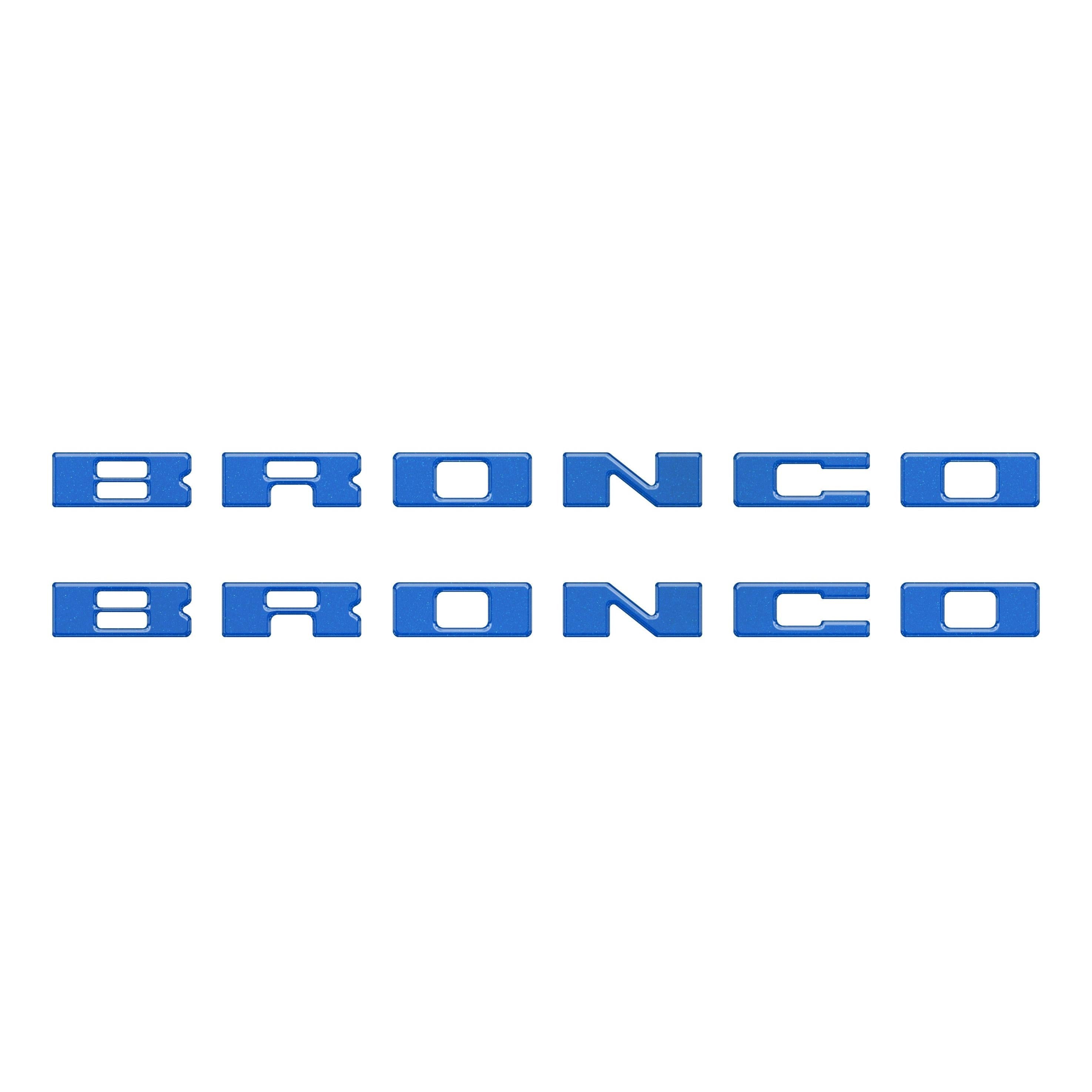 Bronco Running Board Letter Inserts/Overlays Fits 2021-2026 Ford Bronco